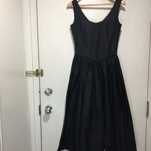 Laura Ashley Dresses & Skirts - Gorgeous Silk Laura Ashley Black Maxi dress